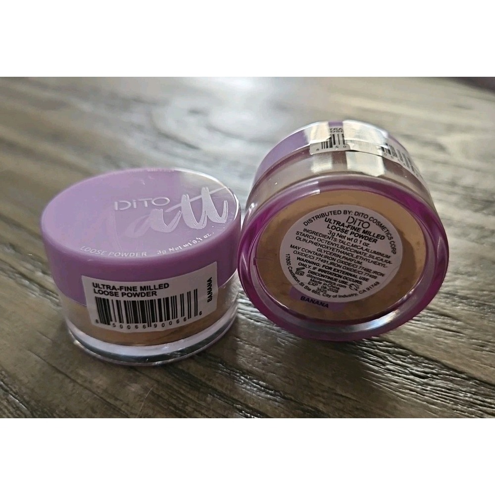 2X NEW & SEALED~Dito Matte Ultra Fine Loose Powder In Banana ~0.1 oz/3g